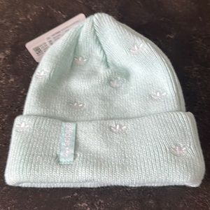 NWT Adidas Ice Blue/Mint Green Logo Beanie
